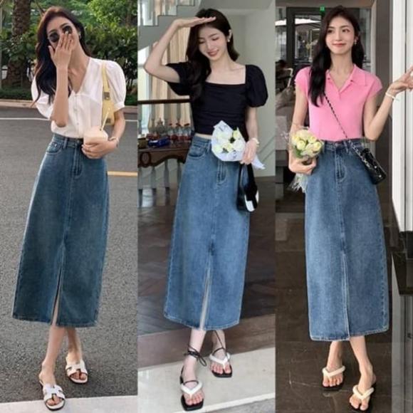 Chân Váy Jeans Dài Mặc Với Áo Gì Gợi Ý 15 Cách Phối Đồ Trẻ Trung Cho Nàng