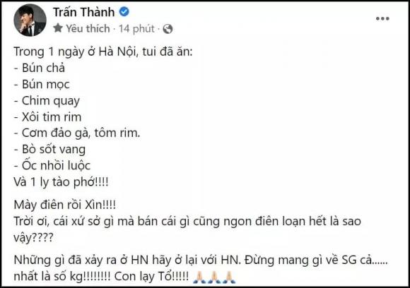MC Trấn Thành, danh hài Trấn Thành, sao Việt