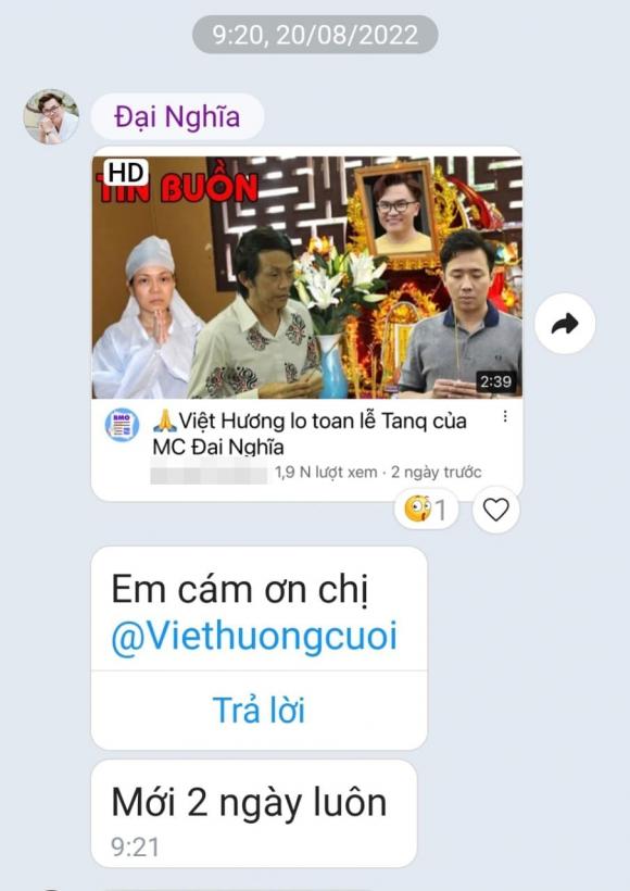 Việt Hương, danh hài Việt Hương, MC Đại Nghĩa