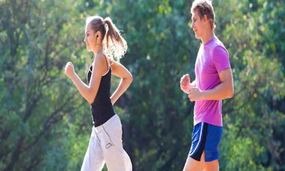 chạy bộ, đi bộ nhanh, thể dục