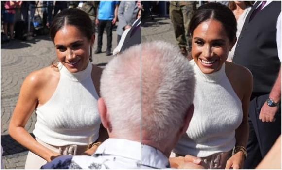 Meghan, Meghan rạng rỡ tại Dusseldorf sau những chỉ trích, sao Hollywood