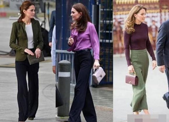 công nương Kate, quần suông, thời trang thu