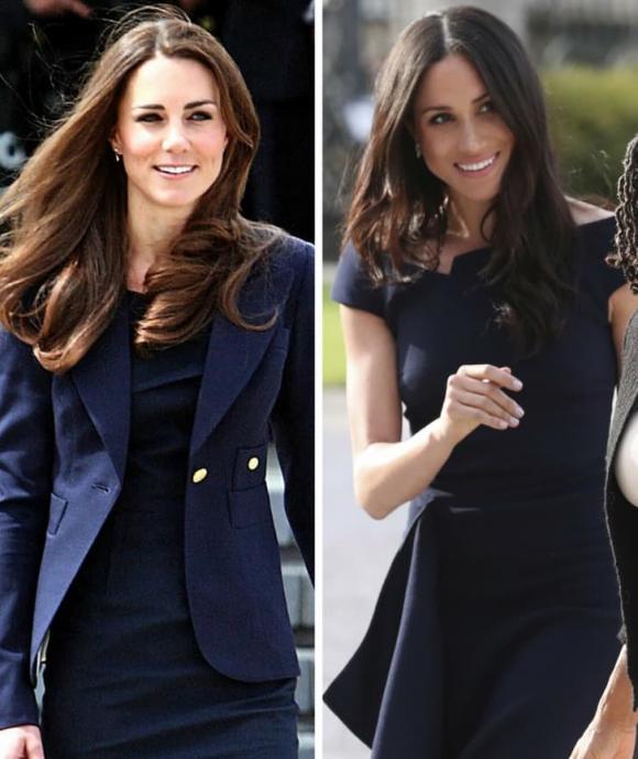 thời trang hoàng gia anh, Kate Middleton và Meghan Markle