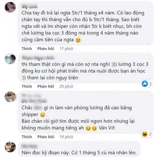 chuyện tình yêu, bạn trai làm shipper, lý do chia tay