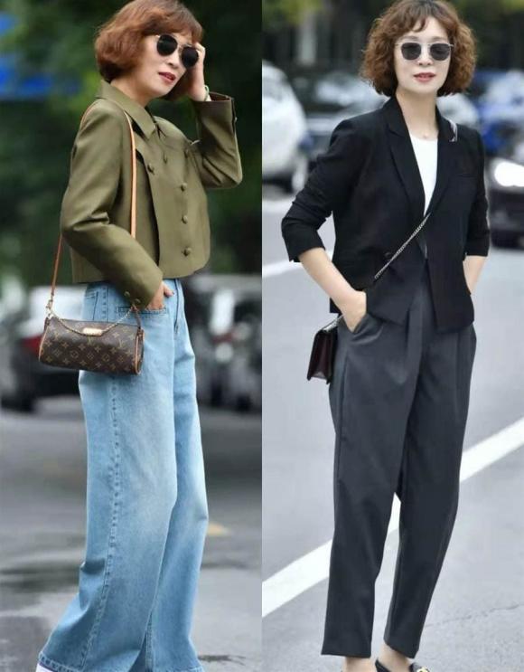 thời trang tuổi trung niên, thời trang thu đông, quần len, áo len
