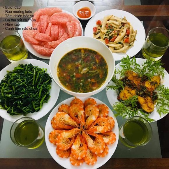 mâm cơm, cơm cuối tuần, món ngon 