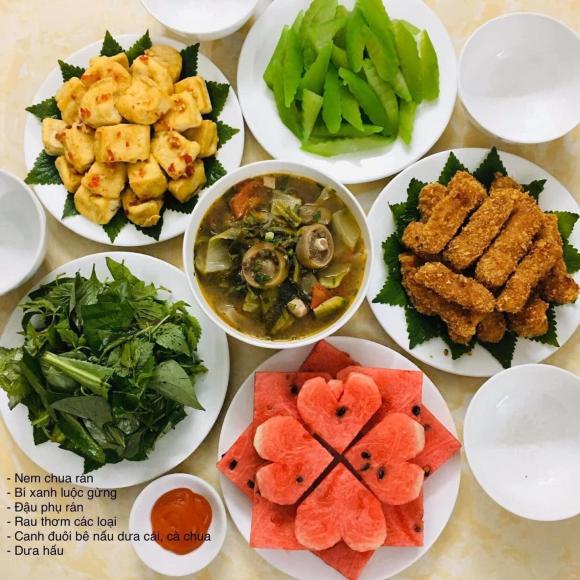 mâm cơm, cơm cuối tuần, món ngon 
