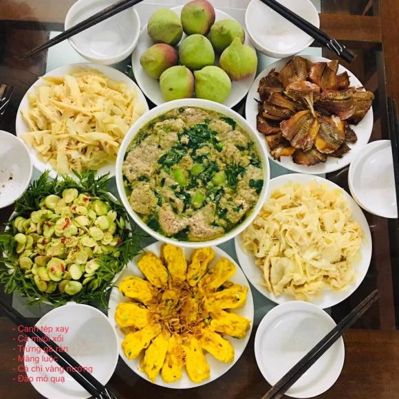 mâm cơm, cơm cuối tuần, món ngon 