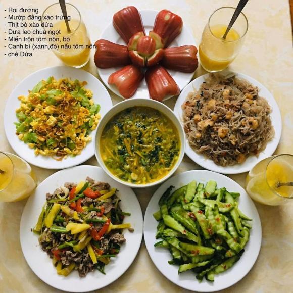 mâm cơm, cơm cuối tuần, món ngon 