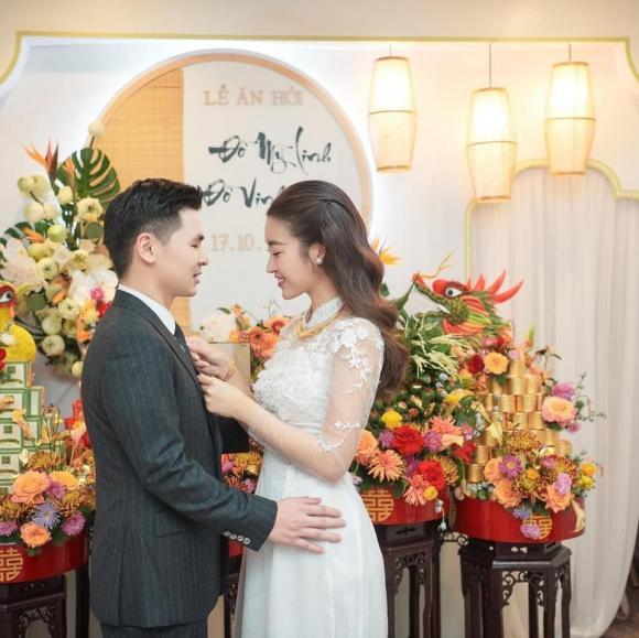  Đỗ Mỹ Linh, lễ ăn hỏi  Đỗ Mỹ Linh, con trai bầu hiển, sao việt 