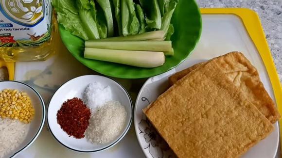 đậu phụ rang muối sả, công thức đậu phụ rang muối sả , món ngon từ đậu phụ