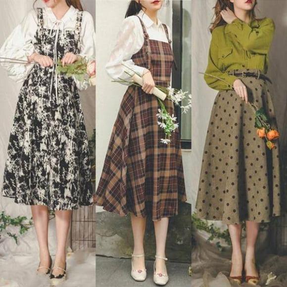 chân váy Hepburn, chân váy, váy mùa thu đông