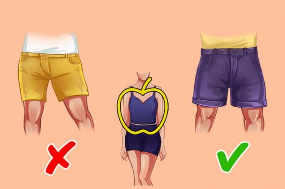 chọn quần, quần short, chọn quần theo dáng người