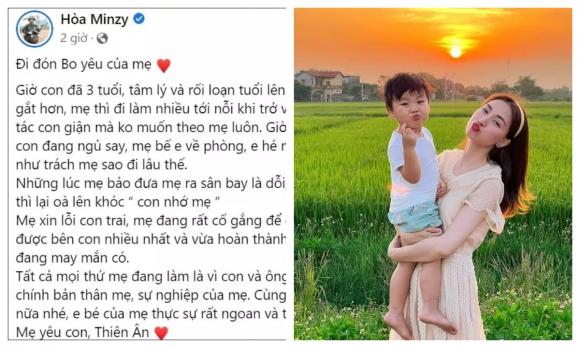 Hòa Minzy, sao Việt, con trai Hòa Minzy