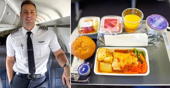 phi công, tiếp viên hàng không, máy bay, du lịch, phi công và tiếp viên ăn gì trên máy bay
