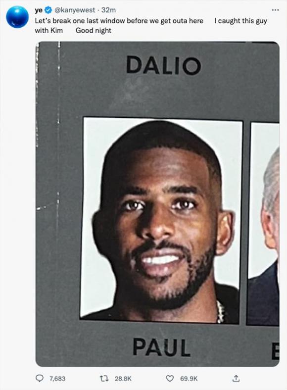 Kanye West , Kim Kardashian , cầu thủ bóng rổ Chris Paul, sao Hollywood