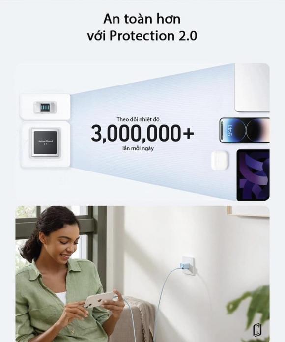 sạc Anker 511 Nano 30W, sạc iPhone