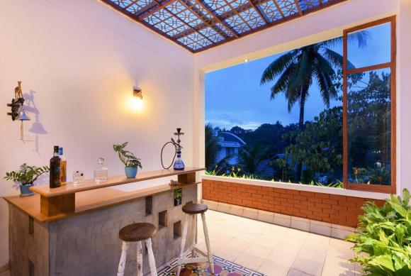 thiết kế nhà 2 tầng, thiết kế nhà đẹp, tường đá ong
