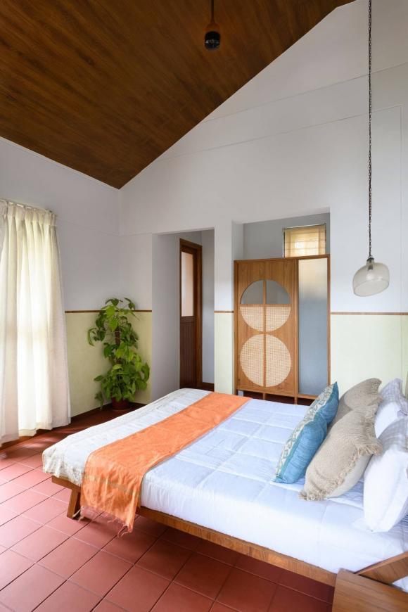 thiết kế nhà 2 tầng, thiết kế nhà đẹp, tường đá ong
