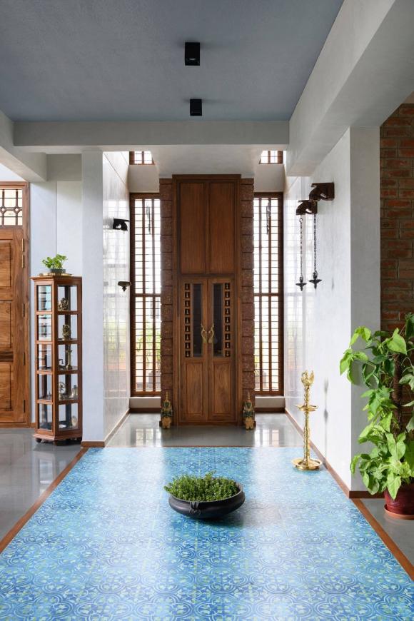 thiết kế nhà 2 tầng, thiết kế nhà đẹp, tường đá ong