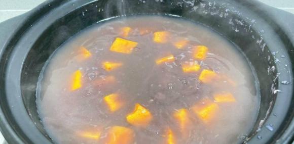 cháo đậu đỏ, cháo đậu, khoai lang