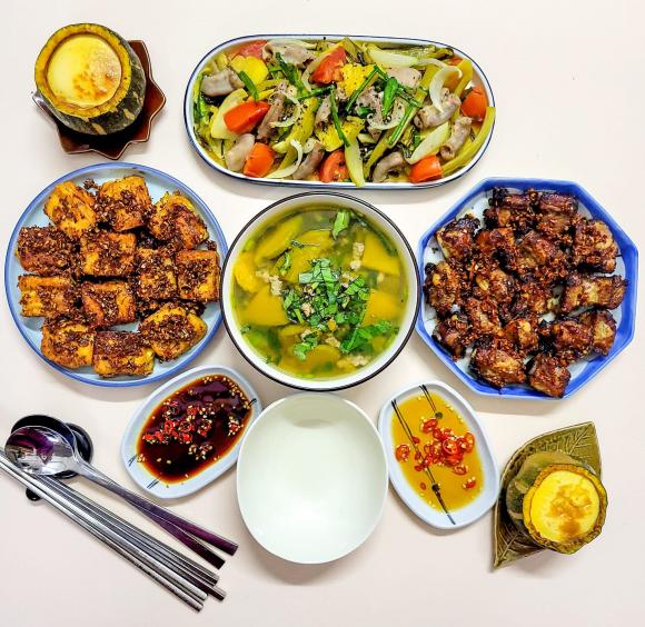 mâm cơm, mâm cơm nấu cho con, món ngon 