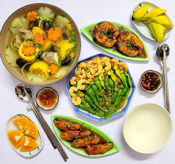 mâm cơm, mâm cơm nấu cho con, món ngon 