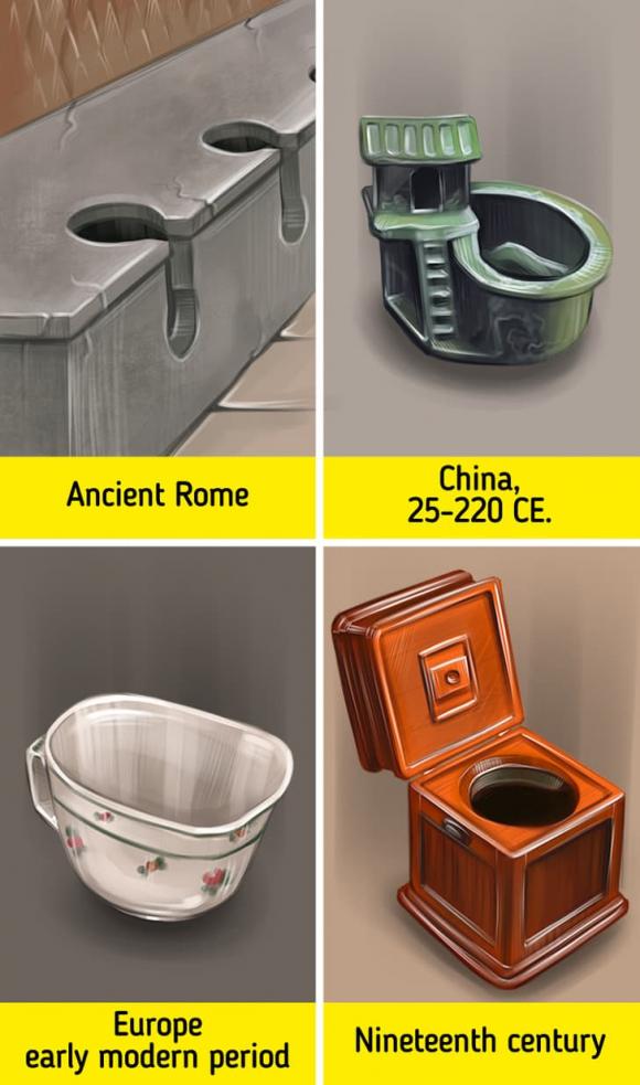 nhà vệ sinh, lịch sử nhà vệ sinh, nhà vệ sinh thời xưa
