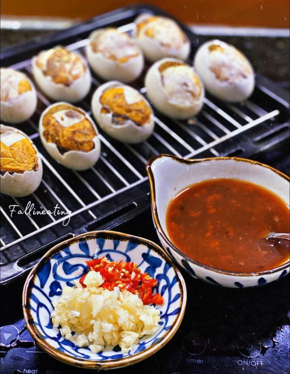 trứng vịt lộn, trứng vịt lộn nướng, trứng vịt lộn sốt me
