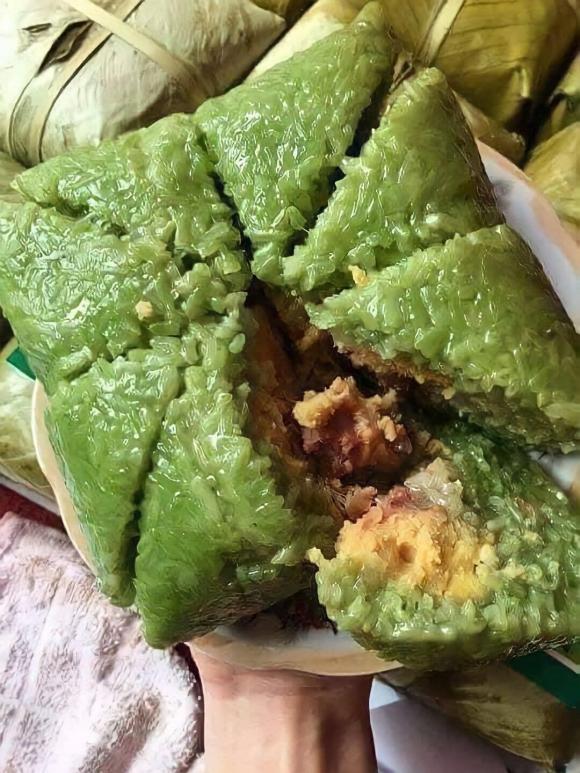 bánh chưng, nhuộm màu cho bánh chưng, bánh chưng xanh  