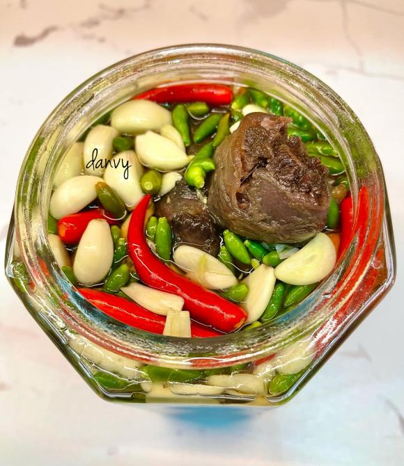 bắp bò ngâm mắm, cách làm món bắp bò ngâm mắm, món ngon 