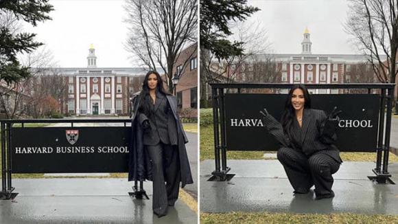 Kim Kardashian, Kim Kardashian bị chỉ trích trên mạng vì phát biểu tại Trường Kinh doanh Harvard, sao Hollywood