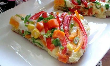 bánh chưng pizza, cách làm pizza bánh chưng,  bánh chưng rán, ăn ngon 