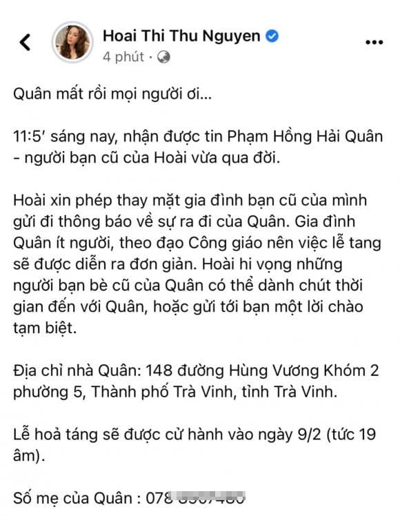 phạm hồng hải quân, sao việt, vì yêu mà đến, sao việt qua đời