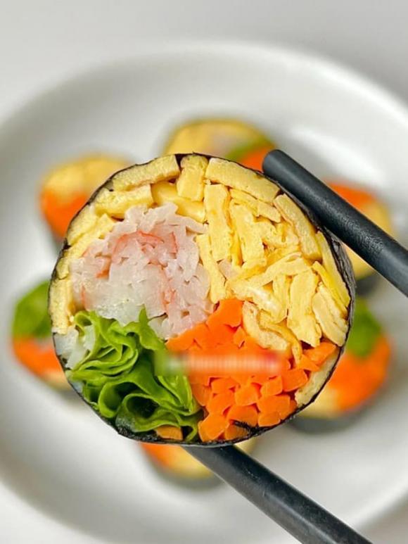 sushi cuộn rau củ, món giảm cân, đồ ăn giảm cân 