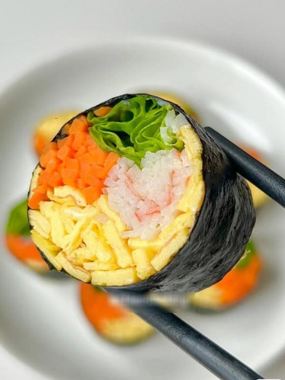 sushi cuộn rau củ, món giảm cân, đồ ăn giảm cân 