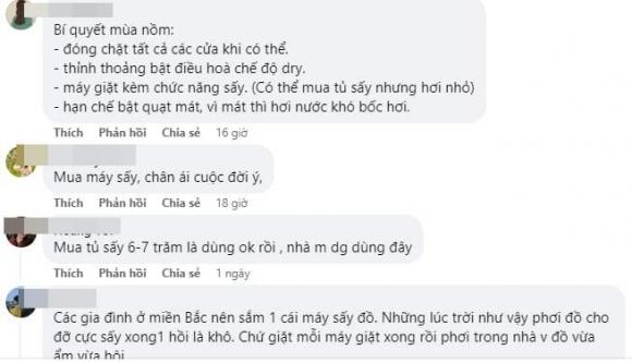 trời nồm, phơi quần áo trời nồm, kiến thức 