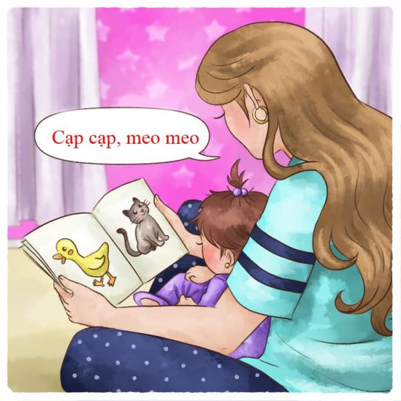 học nói, dạy con học nói, chăm con 