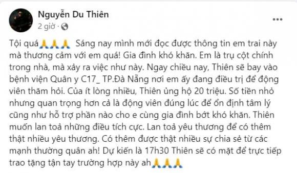 shipper bị đánh, Du Thiên, ca sĩ Du Thiên