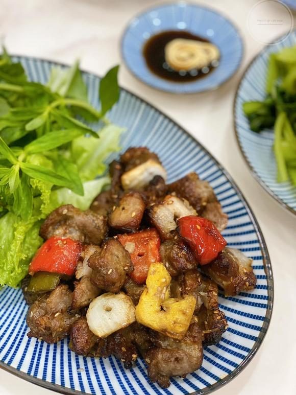 thịt nướng, thịt nướng bằng nồi chiên không dầu, thịt xiên củ quả
