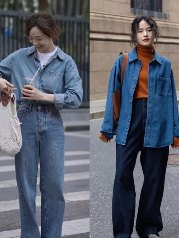 áo sơ mi, áo denim, áo sơ mi denim