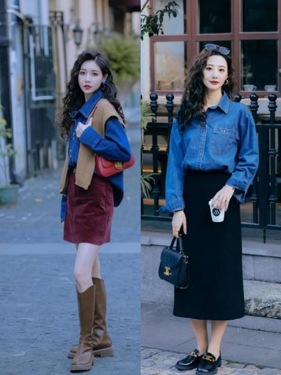 áo sơ mi, áo denim, áo sơ mi denim