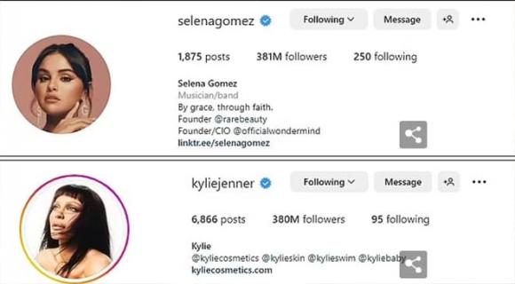 Selena Gomez, Selena Gomez trở thành người phụ nữ được theo dõi nhiều nhất trên Instagram, Selena Gomez đánh bại Kylie Jenner