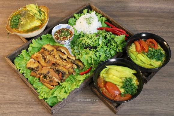 bún cá chấm, bún cá chan, công thức bún cá