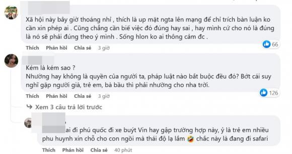 nhường ghế cho trẻ nhỏ, bóc phốt trên mạng xã hội, nhường ghế xe bus
