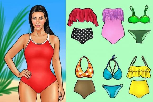 chọn áo tắm, mua áo tắm, chọn áo tắm hợp dáng