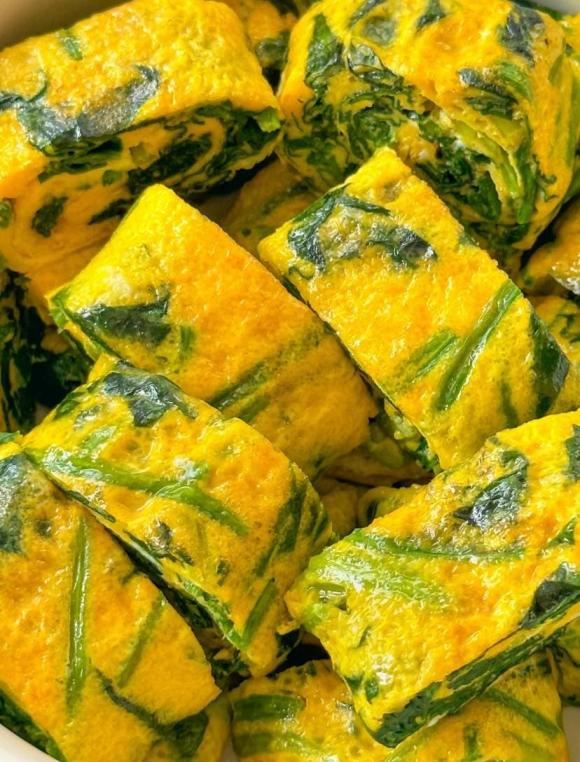 trứng cuộn, cách là trứng cuộn rau, món ngon 