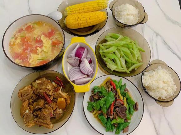 mâm cơm, mâm cơm con, thực đơn cơm nhà 