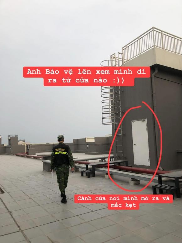 mắc kẹt trên sân thượng chung cư, giải cứu người trên sân thượng chung cư, mắc kẹt ở sân thượng