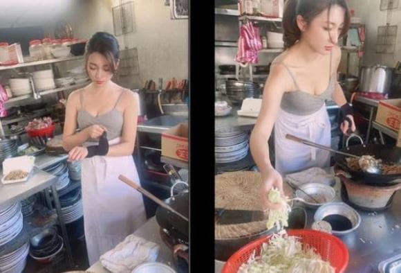 hot girl bán cơm rang, cô gái bán cơm, giới trẻ 